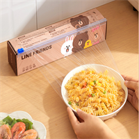 plastic wrap with sliding knife
